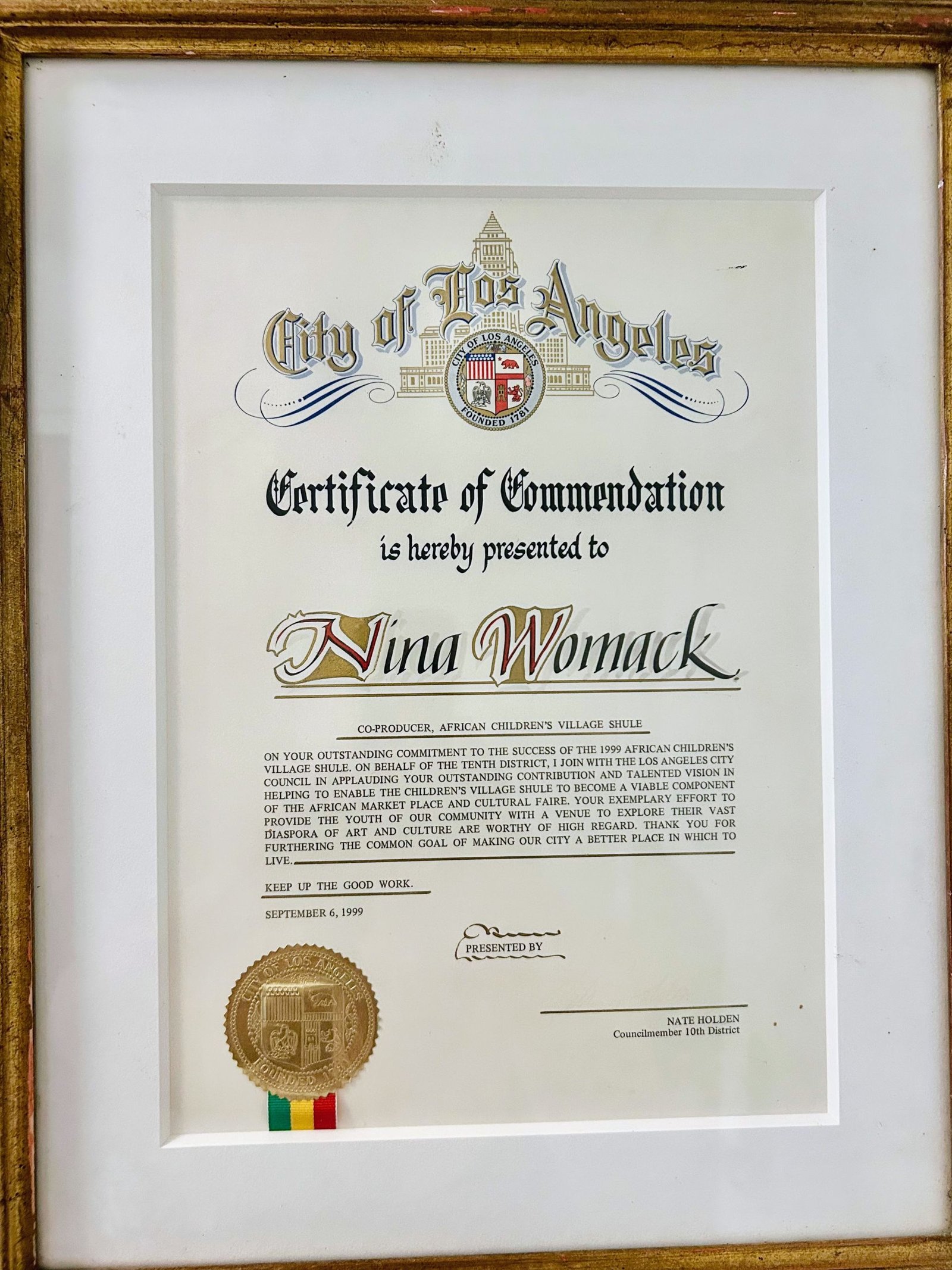 City-of-LA-Cert-1999 City-of-LA-Cert-1999